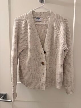 Old Navy Cream Speckled Knit Cardigan – Cozy & Chic
